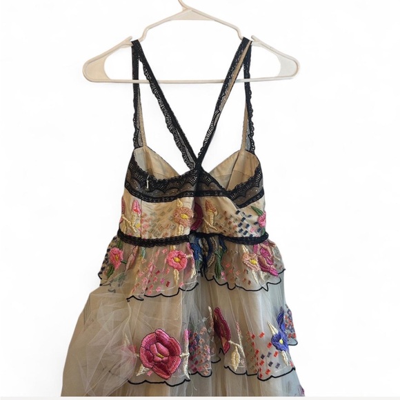 Free People Rambling Rose Tulle Tiered Dress - Picture 3 of 10